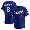 LA.Dodgers #8 Enrique Hern¨¢ndez Player Royal Limited Home Gdoa Stitched Jerseys