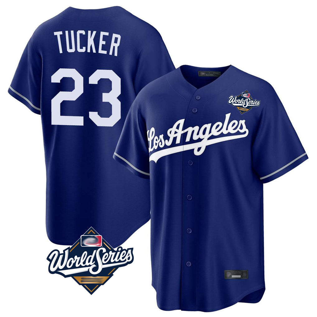 LA.Dodgers #23 Kyle Tucker Player Royal World Series Game Gdoa Stitched Jerseys