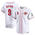 C.Reds #9 Matt McLain Player White Home Limited Gdoa Stitched Jerseys