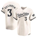 M.Twins #3 Harmon Killebrew Player Cream Home Limited Gdoa Stitched Jerseys