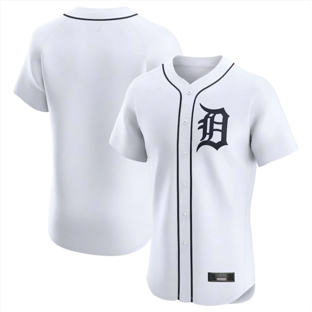 D.Tigers ## Tigers Blank Player White Limited Elite Home Gdoa Stitched Jerseys