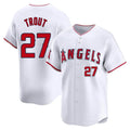 LA.Angels #27 Mike Trout Player White Limited Home Gdoa Stitched Jerseys