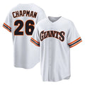 SF.Giants #26 Matt Chapman Player White Throwback Cooperstown Collection Home Game Gdoa Stitched Jerseys