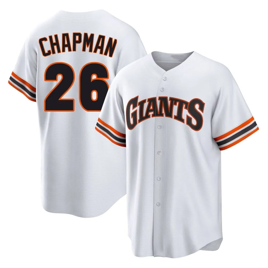 SF.Giants #26 Matt Chapman Player White Throwback Cooperstown Collection Home Game Gdoa Stitched Jerseys