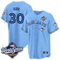 T.Blue Jays #30 Alejandro Kirk Player Blue 2025 World Series Limited Stitched Jerseys