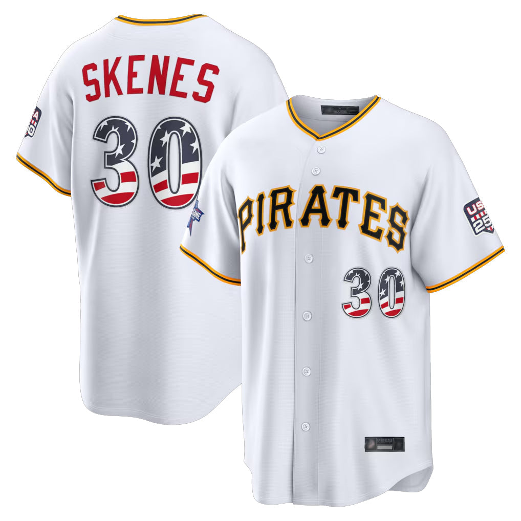 P.Pirates #30 Paul Skenes Player White 2026 All-Star Edition Stars & Stripes Home Game Gdoa250Ys Stitched Jerseys