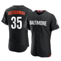 B.Orioles #35 Adley Rutschman Player Black City Connect Limited Elite Home Game Gdoa Stitched Jerseys