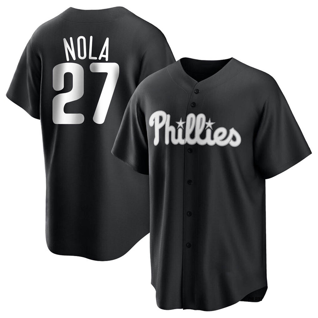 P.Phillies #27 Aaron Nola Player Black Alt Fashion Home Game Stitched Jerseys