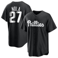 P.Phillies #27 Aaron Nola Player Black Alt Fashion Home Game Gdoa Stitched Jerseys