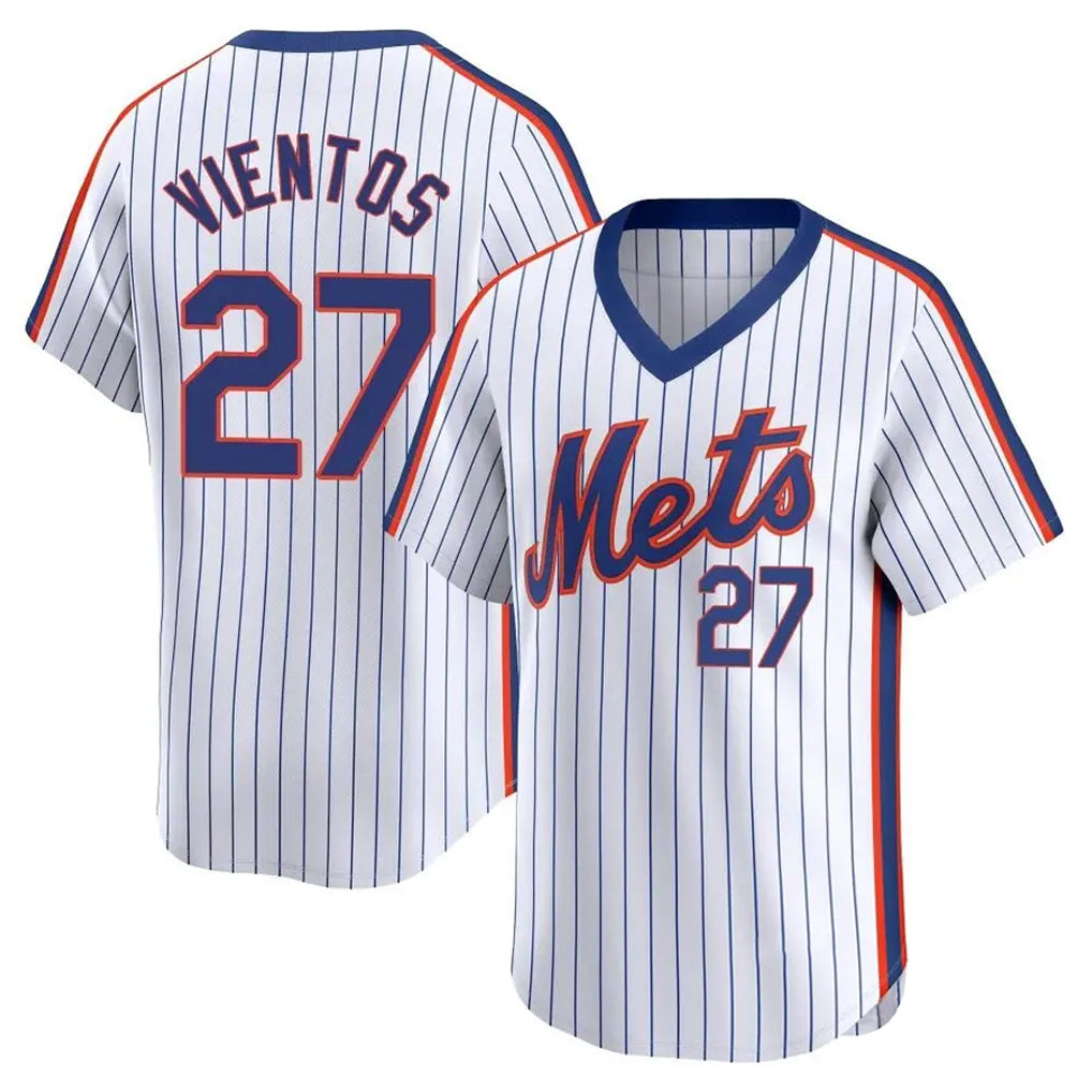 NY.Mets #27 Mark Vientos Player Gray Road Home Game Gdoa Stitched Jerseys