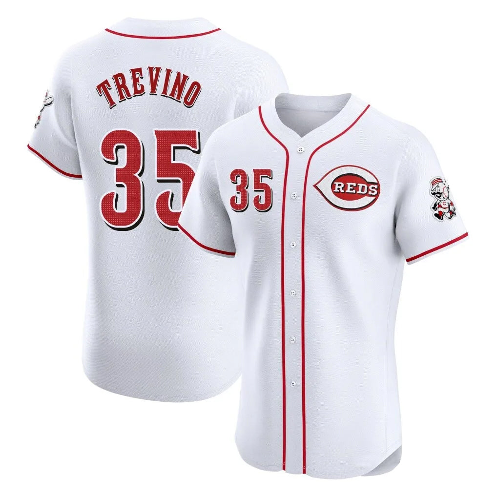C.Reds #35 Jose Trevino Player White Limited Elite Home Gdoa Stitched Jerseys