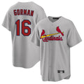 St. Louis Cardinals #16 Nolan Gorman Player Gray Home Game Stitched Jerseys