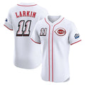 C.Reds #11 Barry Larkin Player White Speedway Classic Limited Elite Home Gdoa Stitched Jerseys