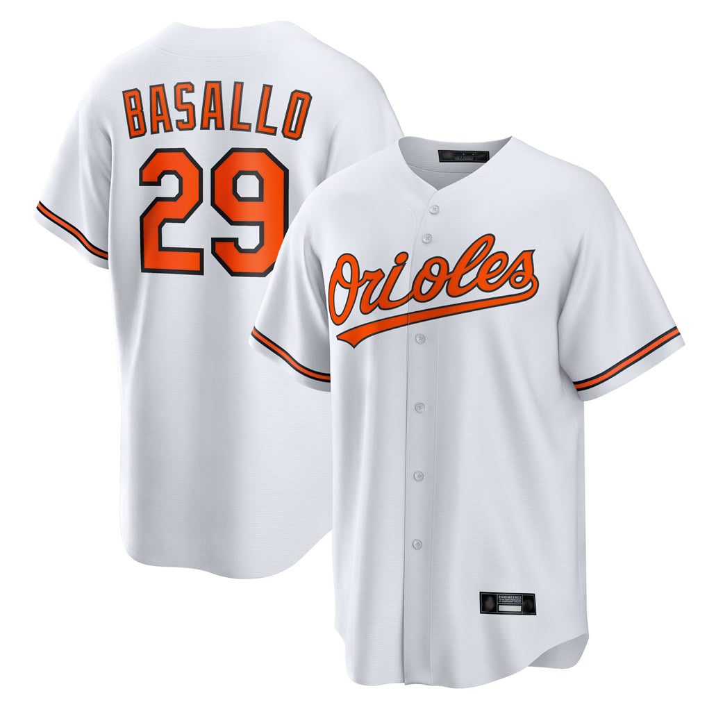 B.Orioles #29 Samuel Basallo Player White Home Game Gdoa Stitched Jerseys