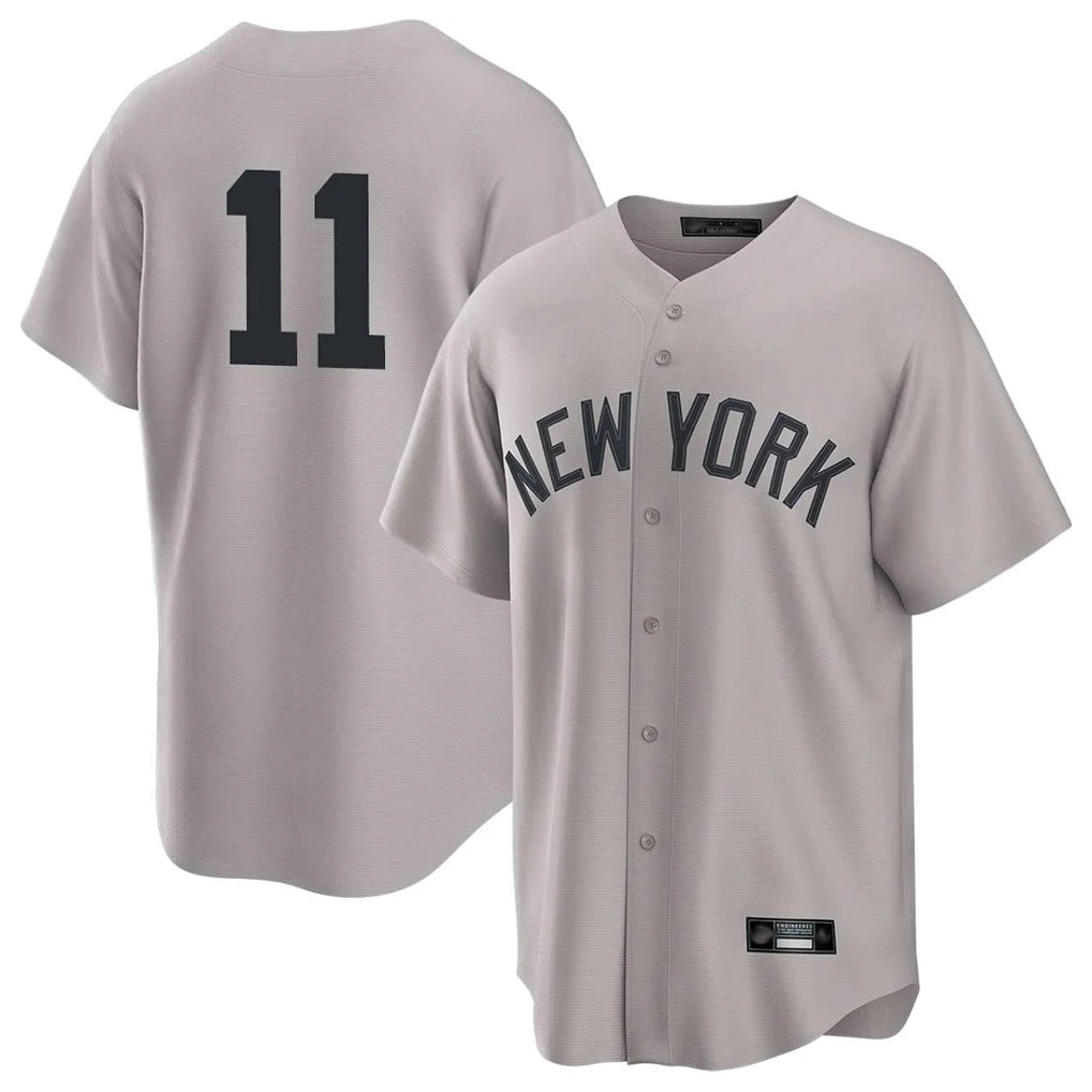 NY.Yankees #11 Anthony Volpe Player Gray Game Home Stitched Jerseys