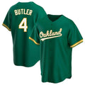 Athletics #4 Lawrence Butler player Green Replica Kelly Alternate Stitched Jersey