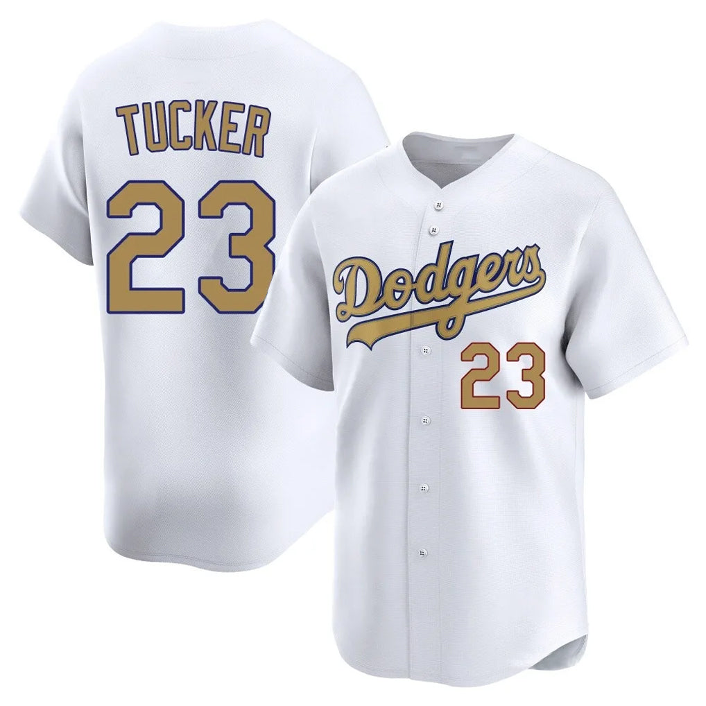 LA.Dodgers #23 Kyle Tucker Player Gold Collection Limited Home Gdoa Stitched Jerseys