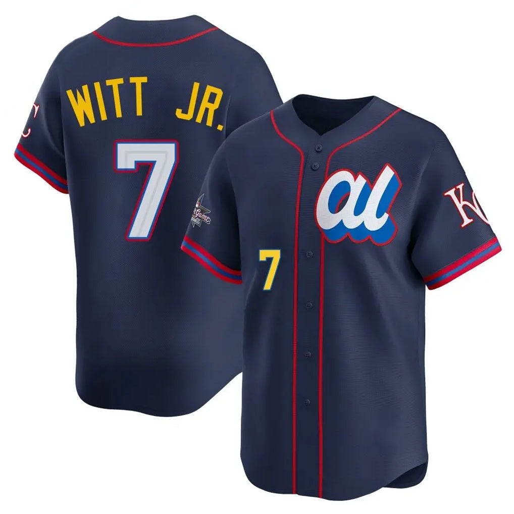 KC.Royals #7 Bobby Witt Jr. Player Navy Limited American League All-Star Edition Gdoa Stitched Jerseys