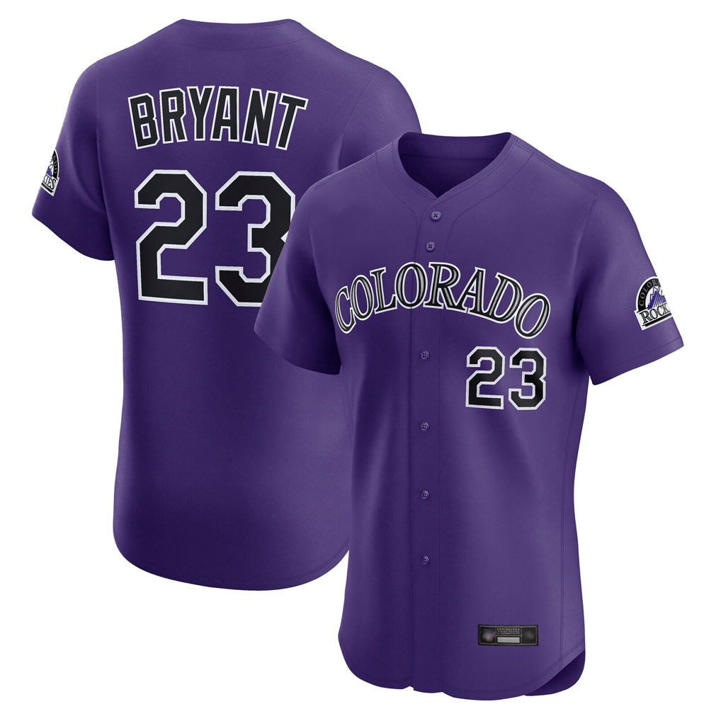 C.Rockies #23 Kris Bryant Player Purple Limited Elite Home Gdoa Stitched Jerseys