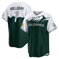 C.Rockies #7 Matt Holliday Player Green City Connect Home Game Gdoa Stitched Jerseys