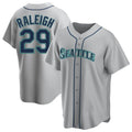 S.Mariners #29 Cal Raleigh Player Gray Home Game Gdoa Stitched Jerseys