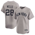 NY.Yankees #28 Austin Wells Player Gray Limited Home Gdoa Stitched Jerseys