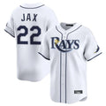 T.Bay Rays #22 Griffin Jax Player White Home Limited Stitched Jerseys