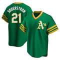 Athletics #21 Tyler Soderstrom player Green Replica Cooperstown Collection Stitched Jersey