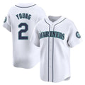 S.Mariners #2 Cole Young Player White Home Limited Stitched Jerseys