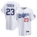LA.Dodgers #23 Kyle Tucker Player White Home Game Gdoa Stitched Jerseys
