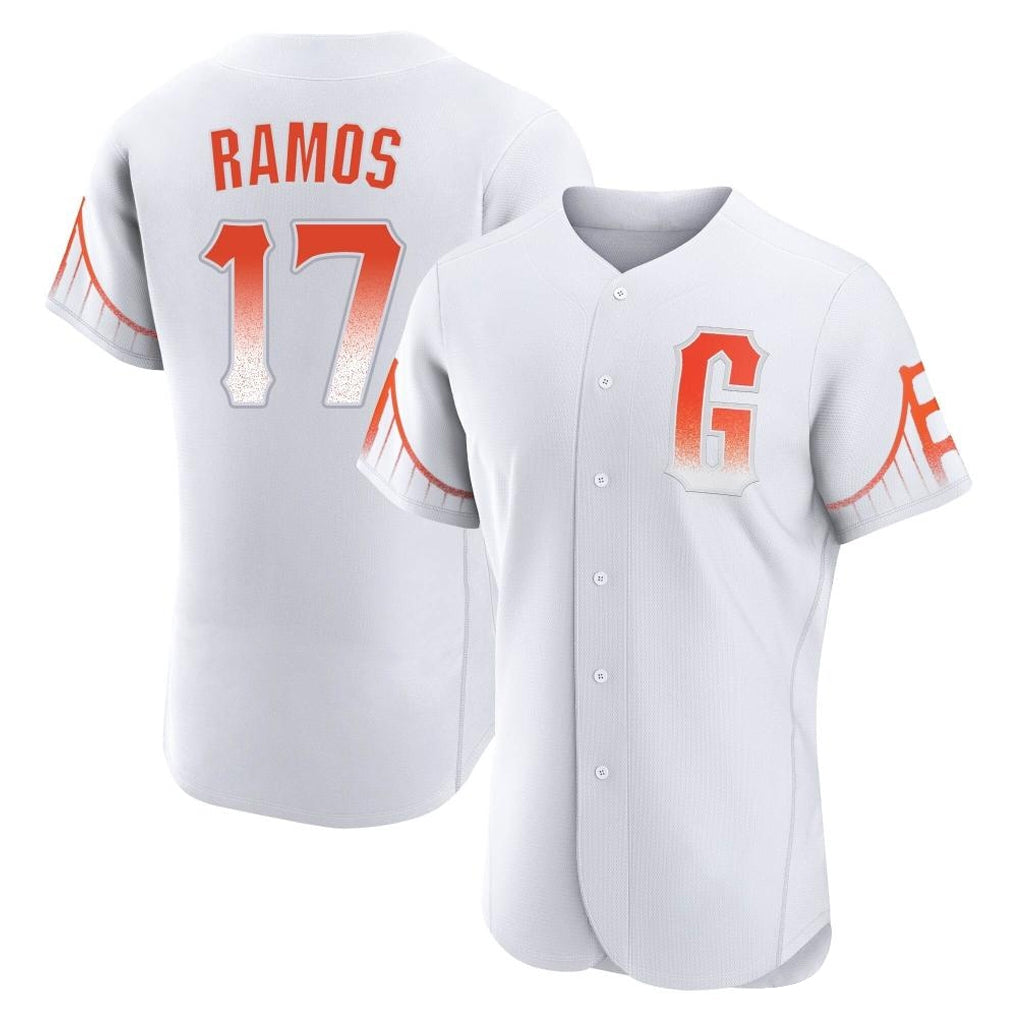 SF.Giants #17 Heliot Ramos Player White City Connect Home Limited Elite Stitched Jerseys