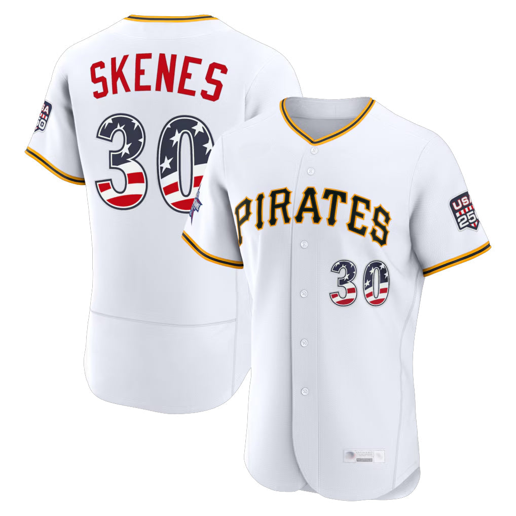 P.Pirates #30 Paul Skenes Player White 2026 All-Star Edition Stars & Stripes Limited Elite Home Game Gdoa250Ys Stitched Jerseys
