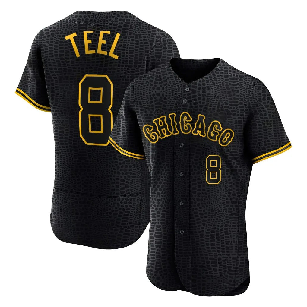 C.White Sox #8 Kyle Teel Player Black Snake Skin City Limited Elite Home Gdoa Stitched Jerseys