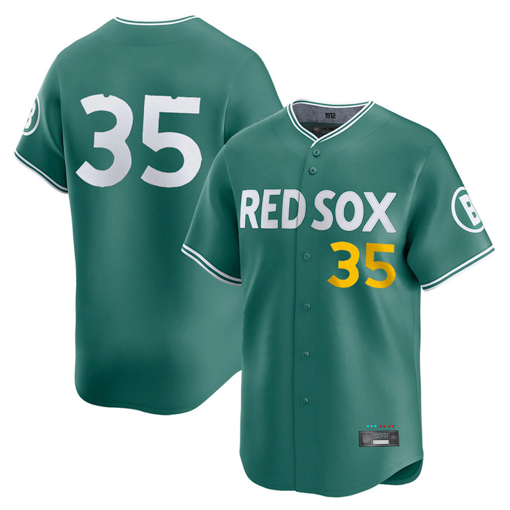 B.Red Sox #35 Garrett Crochet Player Green City Connect Limited Home Game Gdoa Stitched Jerseys