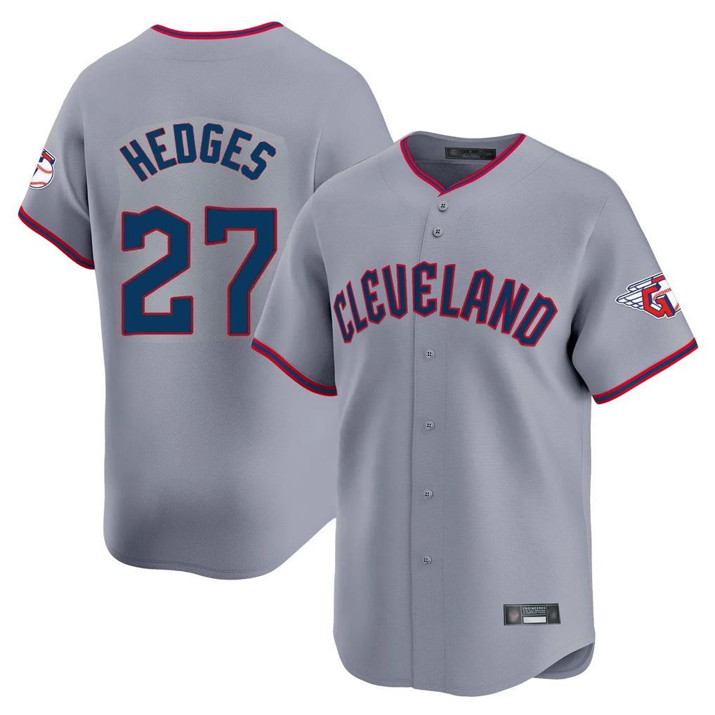 C.Guardians #27 Austin Hedges Player Gray Road Limited Home Game Gdoa Stitched Jerseys