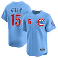 C.Cubs #15 Carson Kelly Player Light Blue Limited Home Gdoa Stitched Jerseys