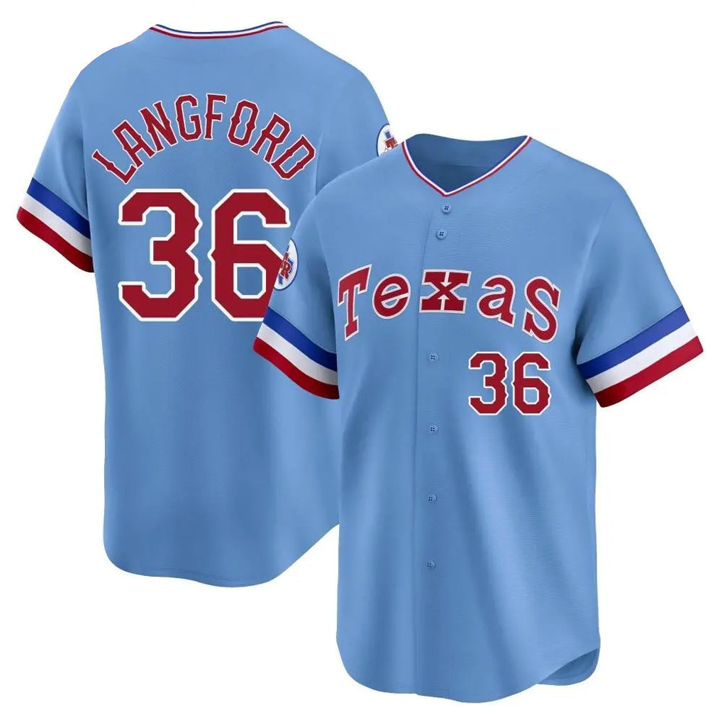T.Rangers #36 Wyatt Langford Player Blue Home City Connect Limited Gdoa Stitched Jerseys