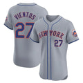NY.Mets #27 Mark Vientos Player Gray Road Limited Elite Home Stitched Jerseys