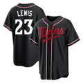 M.Twins #23 Royce Lewis Player Black Fashion Out Home Limited Gdoa Stitched Jerseys