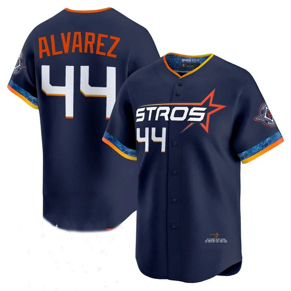 H.Astros #44 Yordan Alvarez Player Navy City Connect Limited Home Gdoa Stitched Jerseys