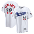 LA.Dodgers #18 Yoshinobu Yamamoto Player White USA 250 Fourth of July Limited Home Game Gdoa250Ys Stitched Jerseys