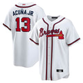 A.Braves #13 Ronald Acun?a Jr. Player White Limited Stitched Jerseys