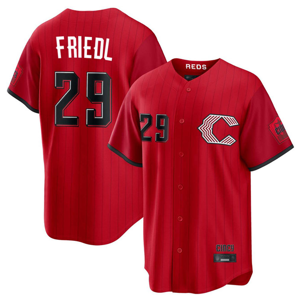 C.Reds #29 TJ Friedl Player Red 2026 City Connect Home Game Gdoa Stitched Jerseys