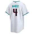 A.Diamondbacks #4 Ketel Marte Player White Replica Alt Game Stitched Jerseys