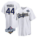 LA.Dodgers #44 Andy Pages Player Gold White World Series 2026 Collection Stadium Game Gdoa Stitched Jerseys