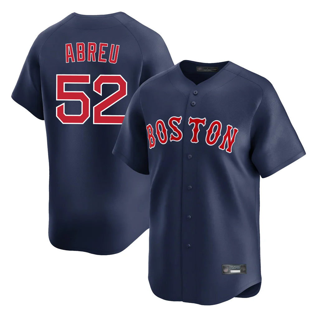 B.Red Sox #52 Wilyer Abreu Player Navy Limited Home Game Gdoa Stitched Jerseys