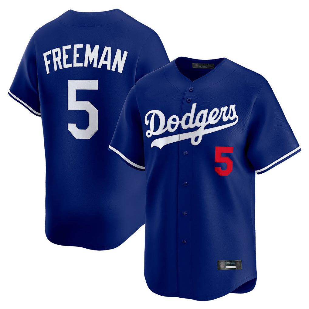 LA.Dodgers #5 Freddie Freeman Player Royal Limited Home Gdoa Stitched Jerseys