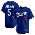 LA.Dodgers #5 Freddie Freeman Player Royal Limited Home Gdoa Stitched Jerseys