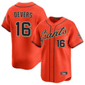 SF.Giants #16 Rafael Devers Player Orange Home Limited Stitched Jerseys