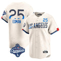 LA.Dodgers #25 Tommy Edman Player Cream World Series Meet City Connect Limited Home Gdoa Stitched Jerseys